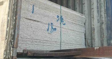 呼和浩特 芝麻白花岗岩石材3.0公分光面毛板装柜出货