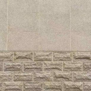 呼和浩特 黄金麻自然面蘑菇石配荔枝面干挂