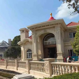 呼和浩特 黄金麻花岗岩欧式别墅