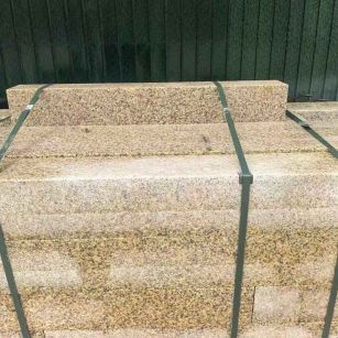 呼和浩特 黄金麻花岗岩石材机切面栏杆料半成品