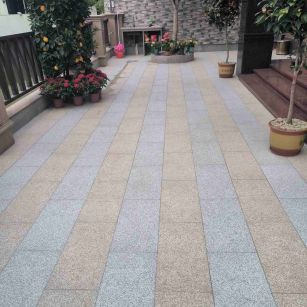 呼和浩特 黄金麻白麻荔枝面庭院铺装展示