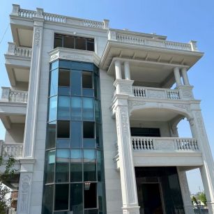 呼和浩特 白麻花岗岩别墅外墙干挂效果展示