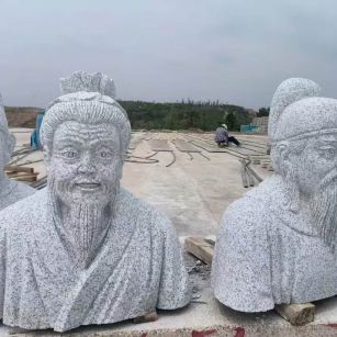 呼和浩特 白麻花岗岩石材人物立体雕刻