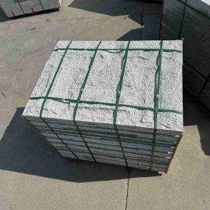 呼和浩特 白麻花岗岩石材自然面蘑菇石成品