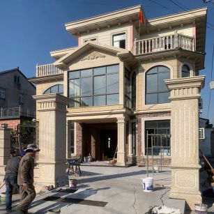 呼和浩特 黄金麻花岗岩荔枝面别墅外墙干挂私家专属