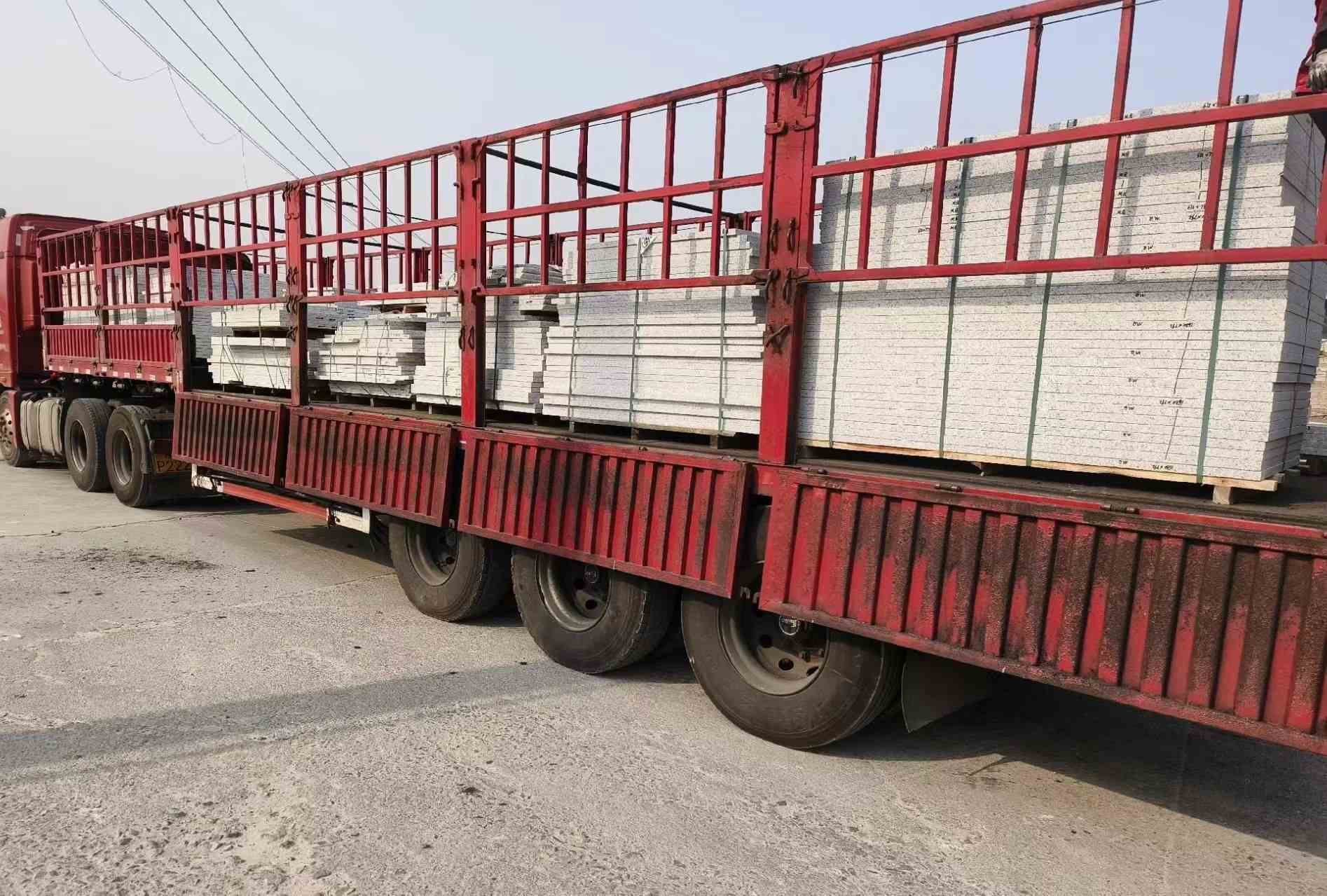 呼和浩特 白麻荔枝面外墙干挂，工厂装车日常