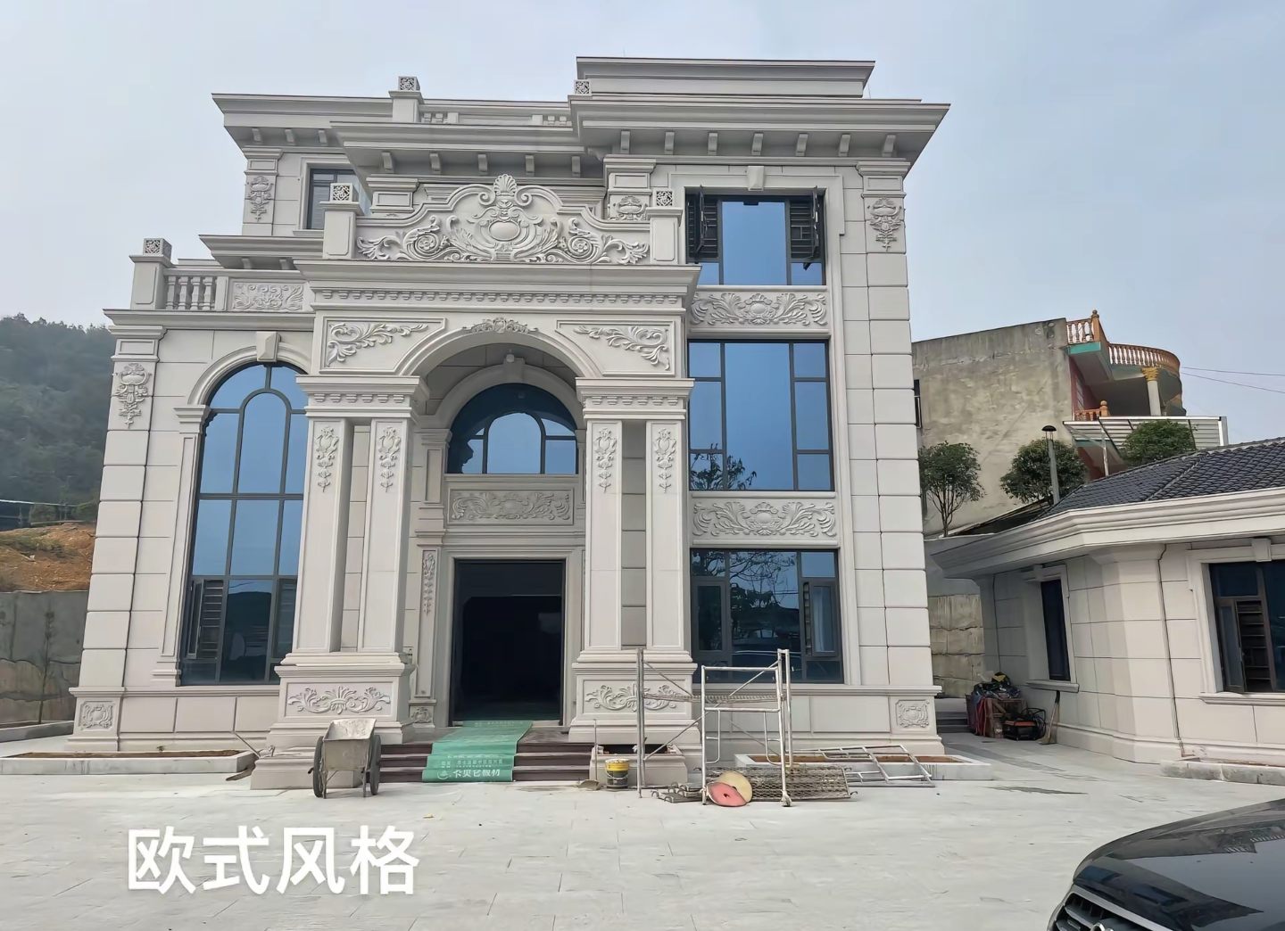 呼和浩特 白麻花岗岩别墅外墙干挂