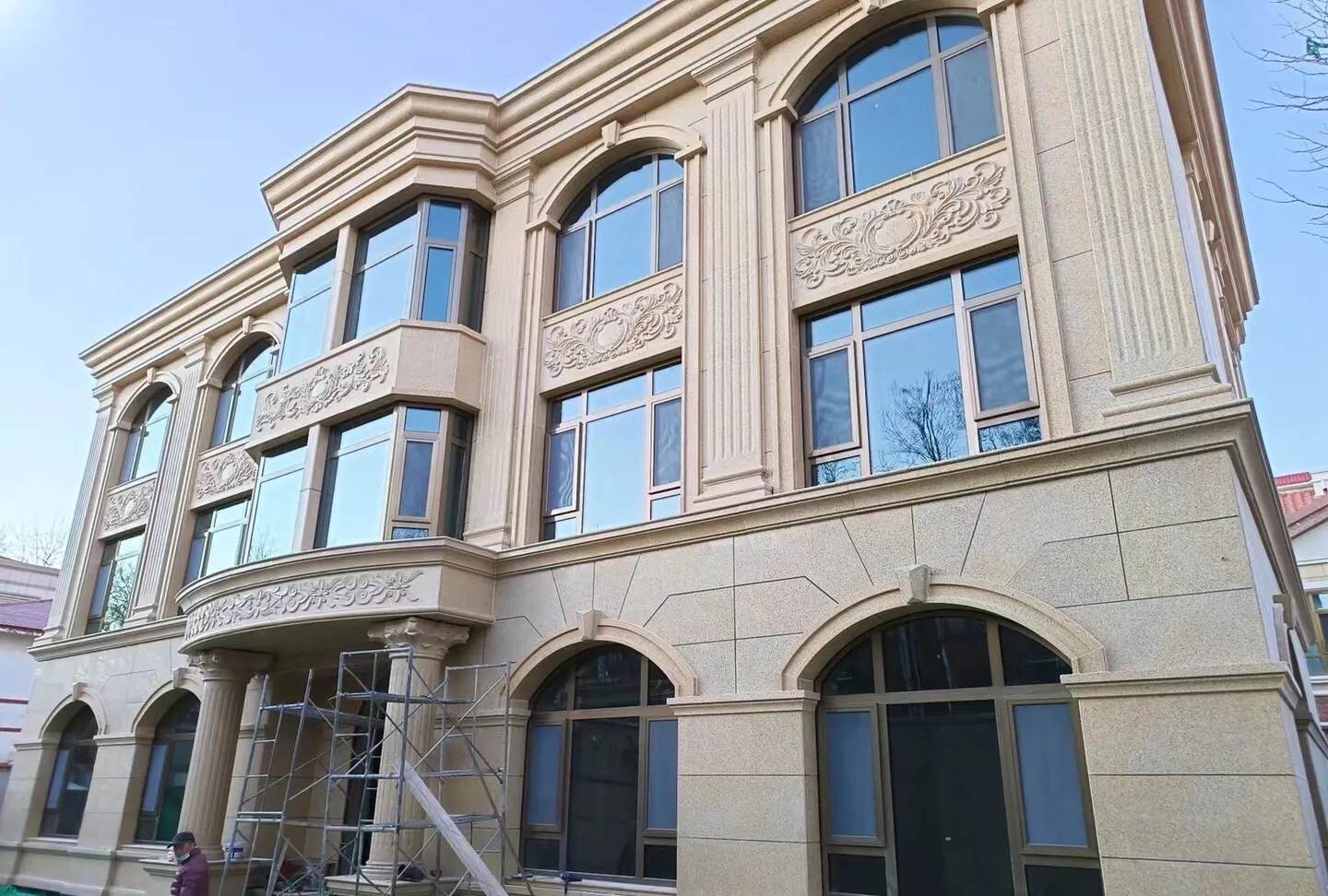 呼和浩特 黄金麻花岗岩别墅外墙干挂