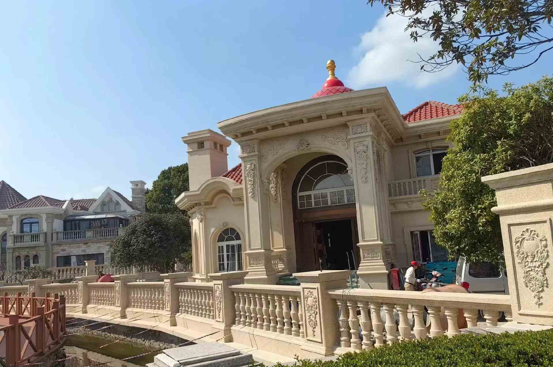 呼和浩特 黄金麻花岗岩欧式别墅