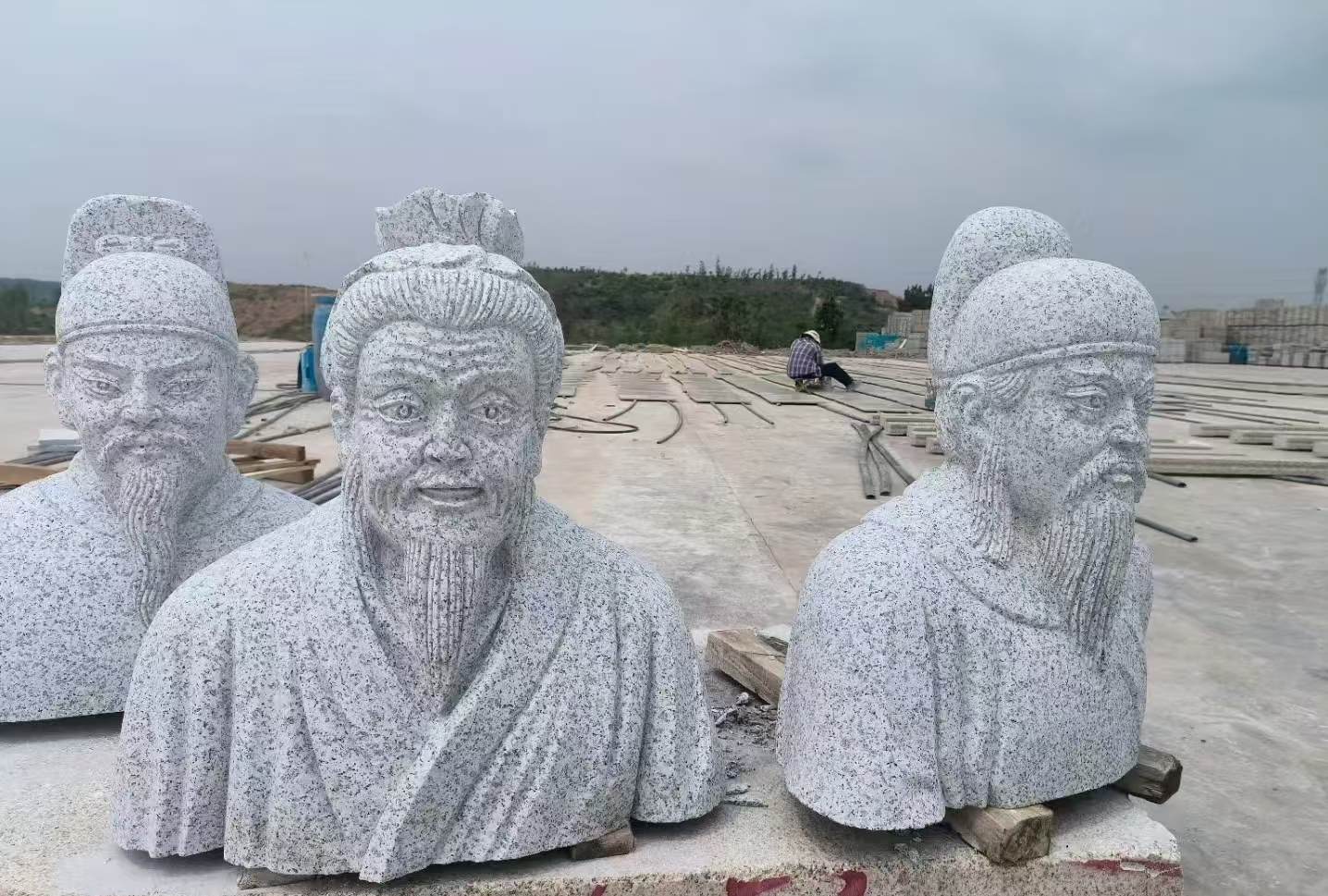 呼和浩特 白麻花岗岩石材人物立体雕刻