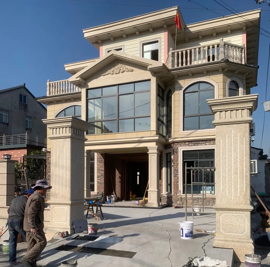 呼和浩特 黄金麻花岗岩荔枝面别墅外墙干挂私家专属